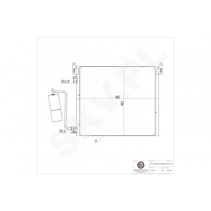 Condenseur de Clim Pour Opel Cadillac Saab Vauxhall 12775542 12805059 13106817
