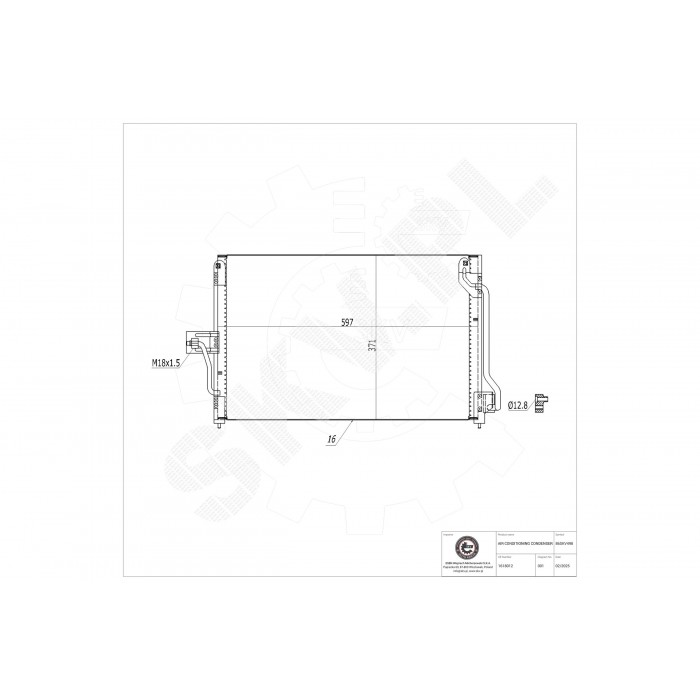 Condenseur de Clim Pour Opel LDV Vauxhall Astra III 1618 012 52460417 52464309