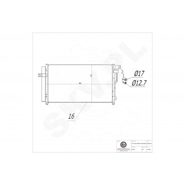 Condenseur de Clim Pour Hyundai Accent III 976061E000