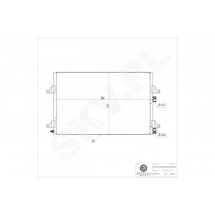 Condenseur de Clim Pour Renault Espace IV 82 00 033 733