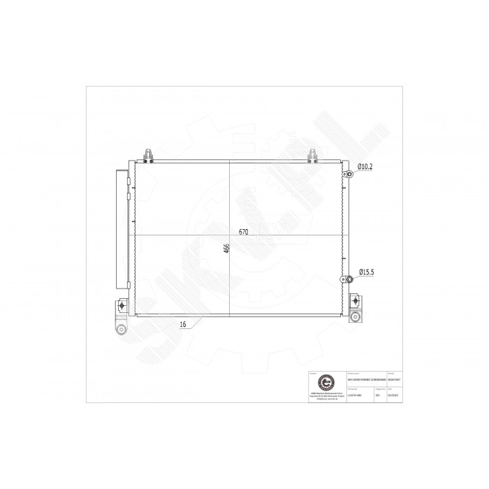 Condenseur de Clim Pour Mazda MPV II LD47-61-480 LD4761480A LD4761480B