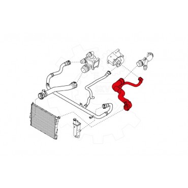 Tuyau d'Eau Liquide de Refroidissement Pour BMW Série 3 E46 17127507748