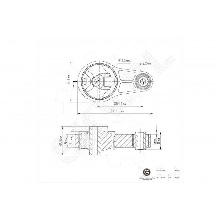 Support Moteur Arrière Gauche Pour Mini Mini