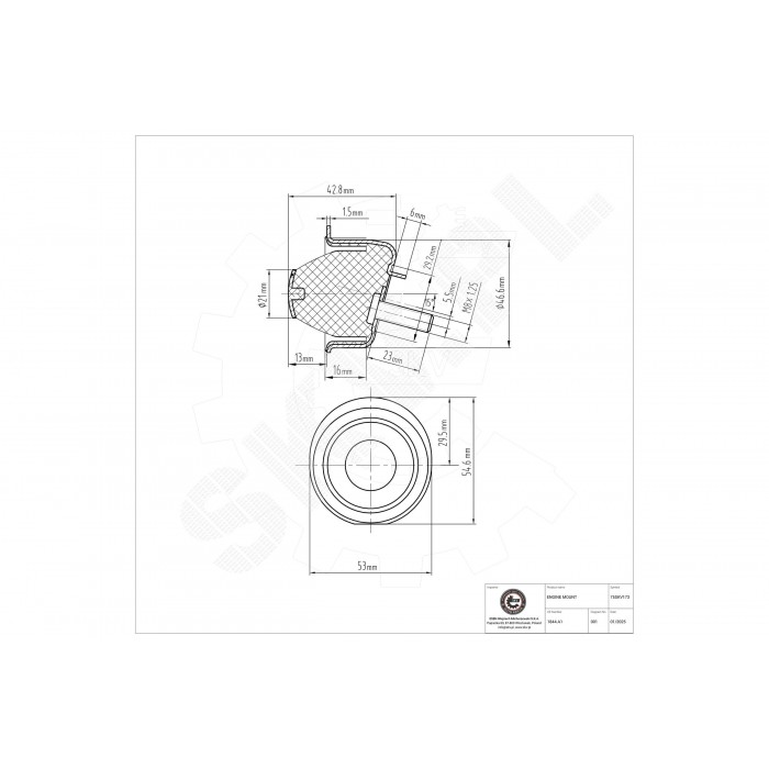 Support Moteur Arrière Droite Pour Peugeot 206 207 1844.A1