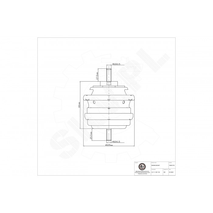 Support Moteur Gauche Pour BMW Série 5 E39 22111091153 22111097153 22116750039