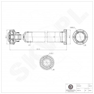 Cardan Arbre de Transmission Pour VW California T5 Camper T6 7H0521101