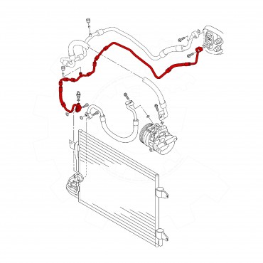 Tuyau de Clim Pour VW Audi Seat Altea Skoda 1K0820741AT 1K0820741F 1K0820741H