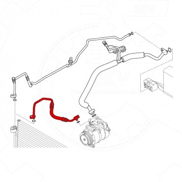 Tuyau de Clim Pour BMW Série 5 E60 E61 64536910804