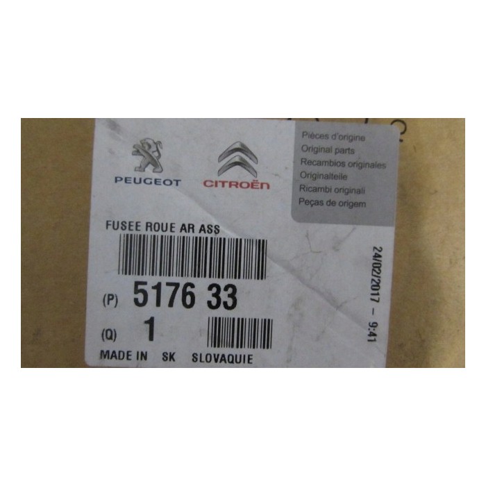 Fusée d'Essieu Arrière Pour Citroën C3