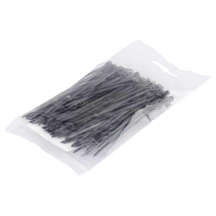 100 colliers de Serrage Cirflex Noir 2,5x100mm