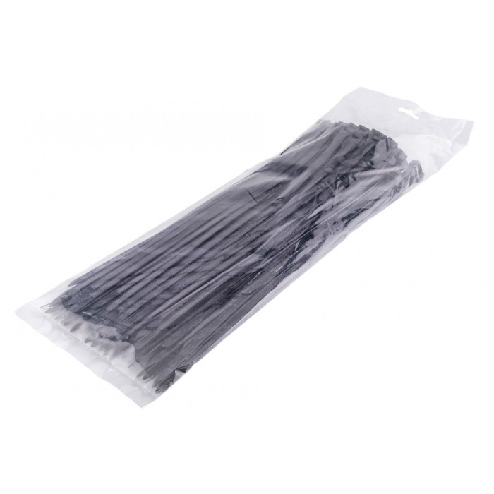 100 colliers de Serrage Cirflex Noir 7,6x350mm