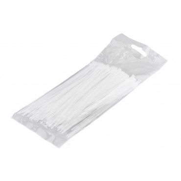 100 colliers de Serrage Cirflex Blanc 2,5x150mm