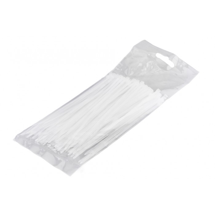 100 colliers de Serrage Cirflex Blanc 2,5x150mm