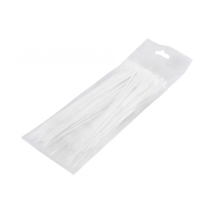 100 colliers de Serrage Cirflex Blanc 2,5x200mm