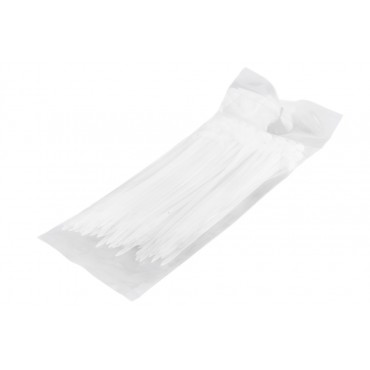 100 colliers de Serrage Cirflex Blanc 3,6x150mm