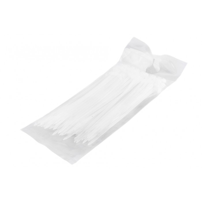 100 colliers de Serrage Cirflex Blanc 3,6x150mm