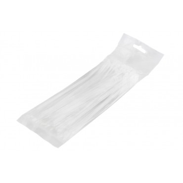 100 colliers de Serrage Cirflex Blanc 3,6x200mm