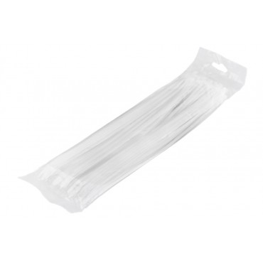 100 colliers de Serrage Cirflex Blanc 3,6x300mm