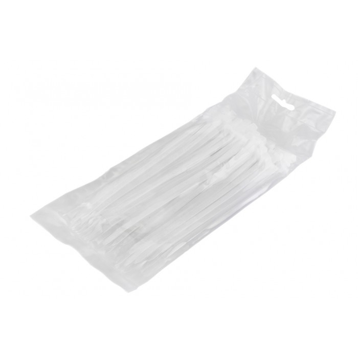 100 colliers de Serrage Cirflex Blanc 4,8x200mm