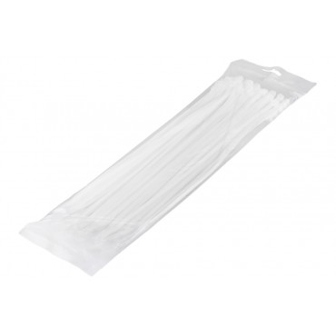 100 colliers de Serrage Cirflex Blanc 4,8x300mm