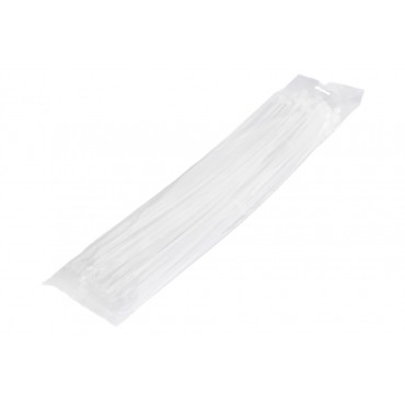 100 colliers de Serrage Cirflex Blanc 4,8x400mm