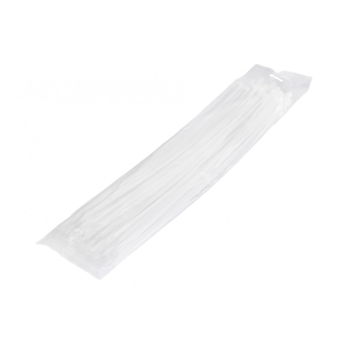 100 colliers de Serrage Cirflex Blanc 4,8x400mm