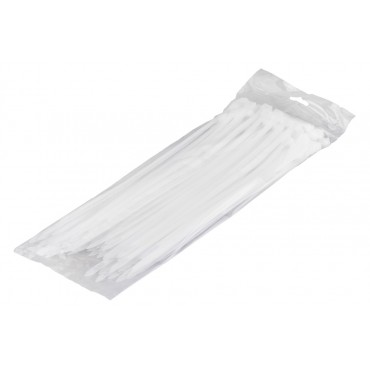 100 colliers de Serrage Cirflex Blanc 7,6x300mm