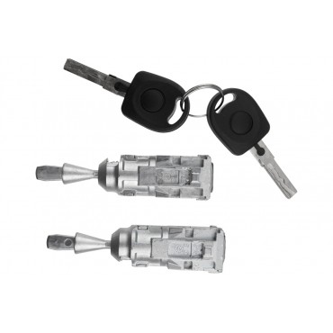 2 Serrure de Porte Avant Gauche + Droit Barillet Pour VW Polo 107837167BA