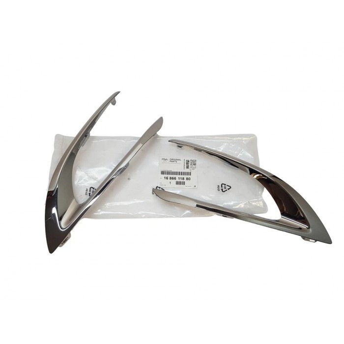 2 Moulures Pare Choc Avant Antibrouillard Pour Peugeot 3008