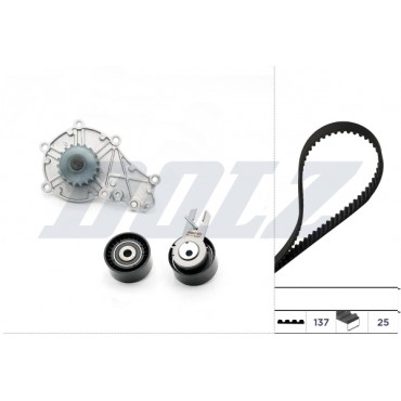 Kit Distribution + Pompe à Eau Pour Peugeot Fiat Ford Fiesta V Citroën 0831.V4