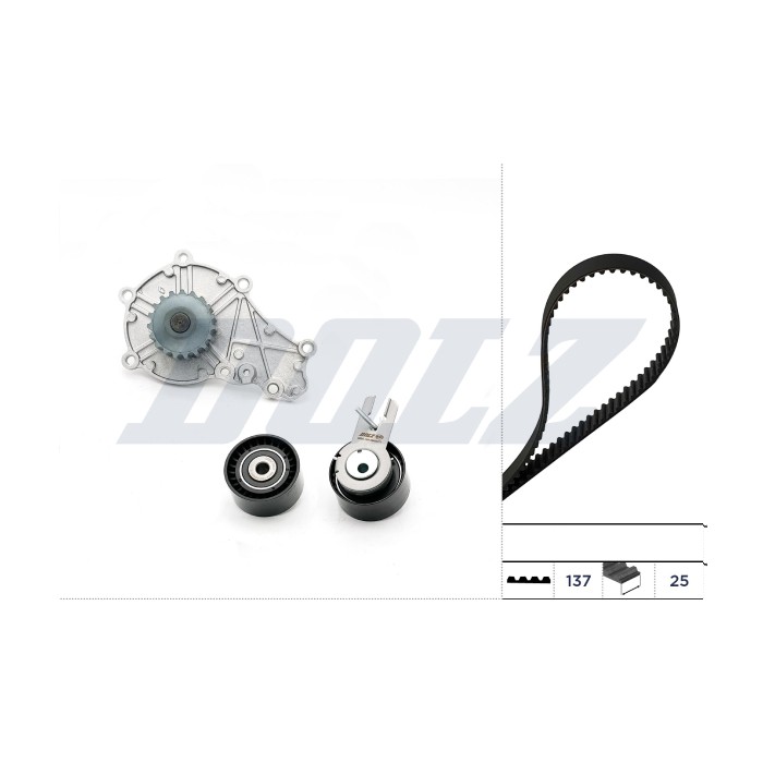 Kit Distribution + Pompe à Eau Pour Peugeot Fiat Ford Fiesta V Citroën 0831.V4