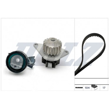 Kit Distribution + Pompe à Eau Pour Peugeot 106 206 207 306 307 Fiat Citroën