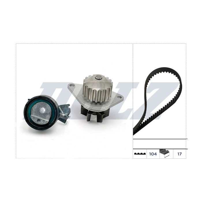 Kit Distribution + Pompe à Eau Pour Peugeot 106 206 207 306 307 Fiat Citroën