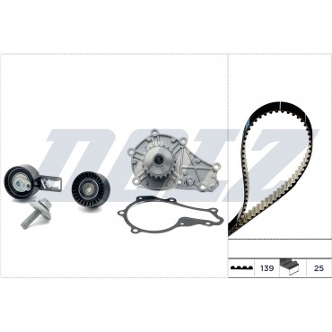 Kit Distribution + Pompe à Eau Pour Peugeot 207 208 Ford Fiesta VI Citroën