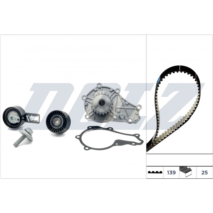 Kit Distribution + Pompe à Eau Pour Peugeot 207 208 Ford Fiesta VI Citroën