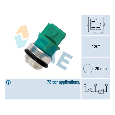Sonde de Température Liquide de Refroidissement Pour Renault Opel Mitsubishi