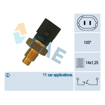 Sonde de Température Liquide de Refroidissement Pour Renault Opel Vauxhall
