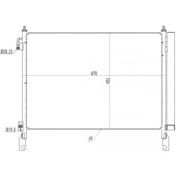 Condenseur de Clim Pour Renault Koleos 921005115R 92100JY00A