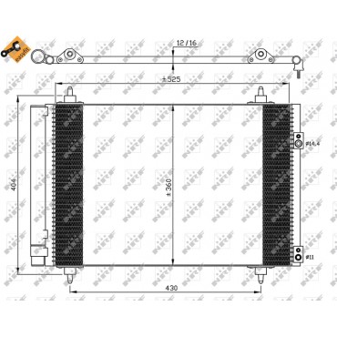 Condenseur de Clim Pour Peugeot Citroën DS 9650545480 6455HN 1610161980