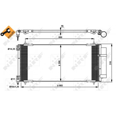 Condenseur de Clim Pour Peugeot 407 607 Citroën C5 C6