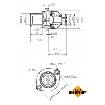 Boitier Thermostat d'Eau Pour Peugeot Citroën Lancia 1338A0 96300666 9630066680