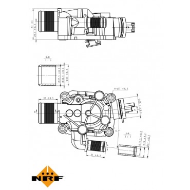 Boitier Thermostat d'Eau Pour Peugeot 206 207 208 301 307 308 II 1007 Partner
