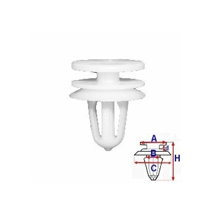 Clips de Fixation Garniture de Porte Pour Peugeot 306 Citroën C4