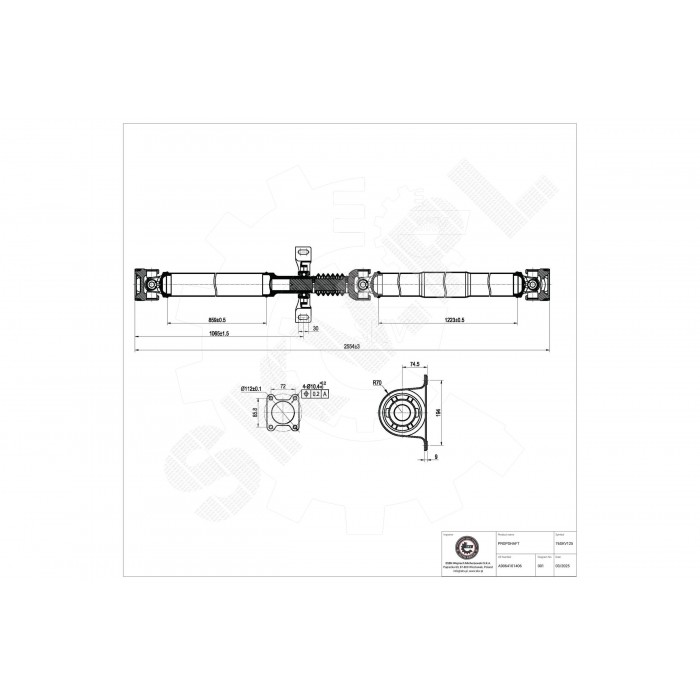 Arbre de Transmission Longitudinal Pour VW Crafter 30-35 30-50 Mercedes-Benz