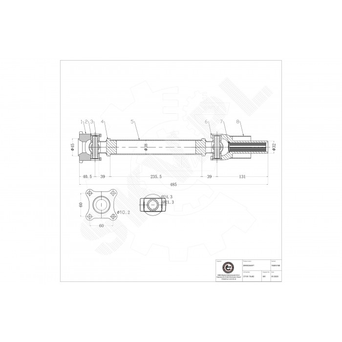 Arbre de Transmission Longitudinal Pour Suzuki 2710176J02