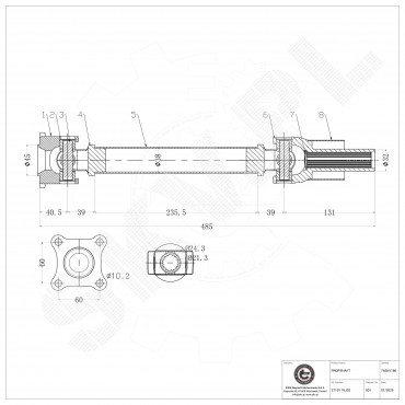 Arbre de Transmission Longitudinal Pour Suzuki 2710176J02