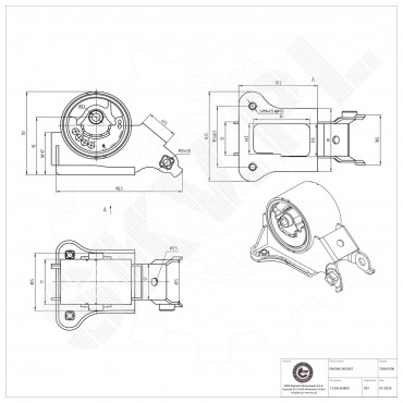 Support Moteur Arrière Pour Nissan X-Trail 113208H800, 113208H300