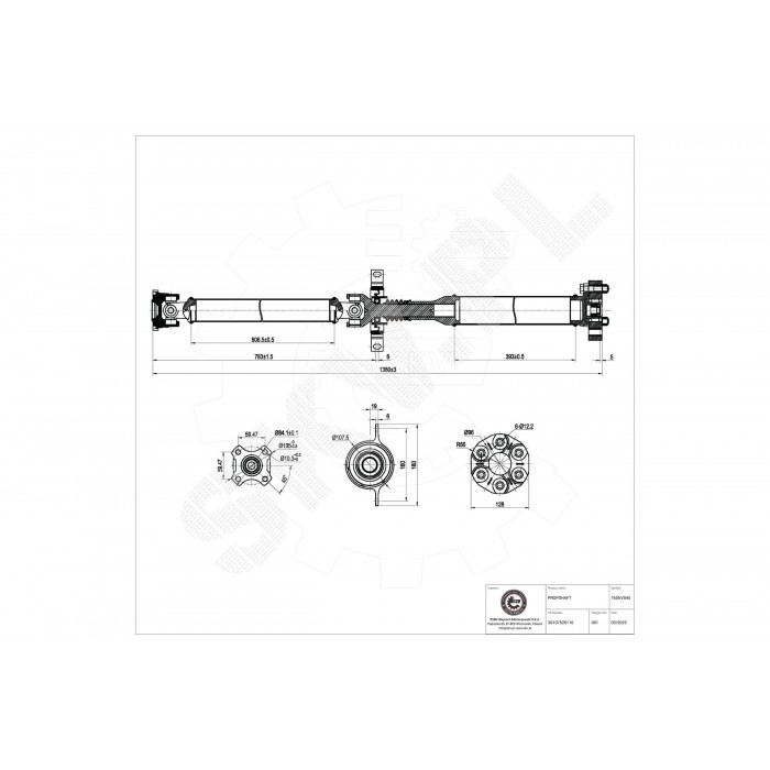 Cardan Arbre de Transmission Arrière Pour BMW Série 1 E81 E82 E87 26107526116