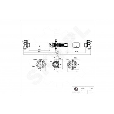Cardan Arbre de Transmission Arrière Pour BMW 26108648854, 26107639214