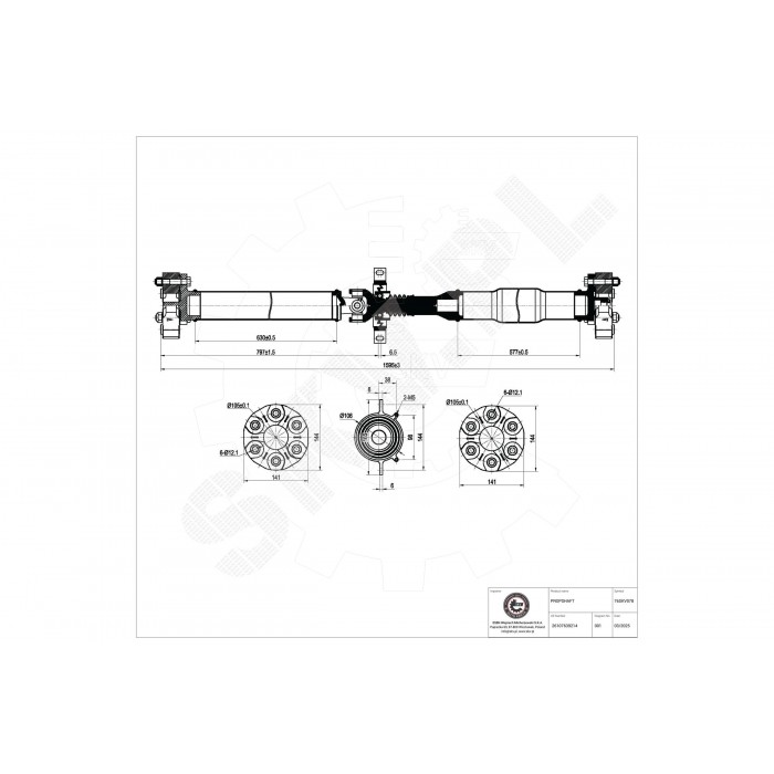 Cardan Arbre de Transmission Arrière Pour BMW 26108648854, 26107639214